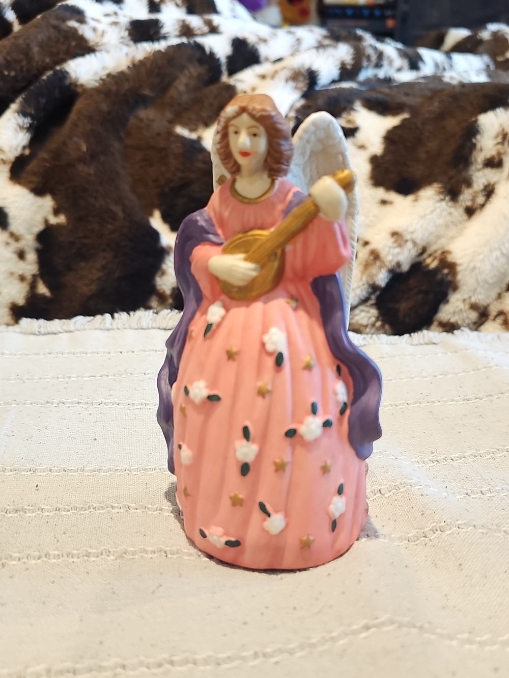 Vintage Pink Angel Bell